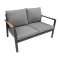 Zestaw Meble Ogrodowe Aluminiowe Sofa Dwa Fotele Stolik 201458